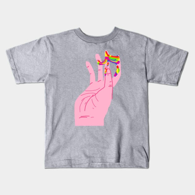 Queer liquid Kids T-Shirt by ezrawsmith